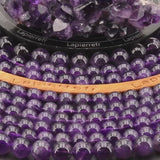 Perle ronde lisse Améthyste (Qualité AA+) 8mm, qualité supérieure, pierre violette naturelle La Pierre Fr.