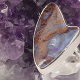 Bague Opale Boulder d'Australie en argent (Grand Récif)