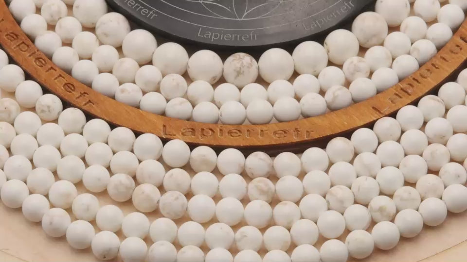 Perles Magnésite en pierre naturelle - Qualité AAA