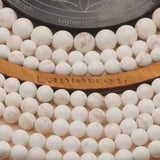 perle pierre naturelle Magnésite ronde en 4/6/8/10mm pour la fabrication de bijoux et lithothérapie - La Pierre Fr 