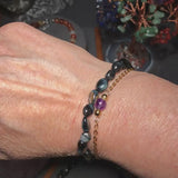 Bracelet Œil de Faucon en pierre roulée