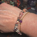 Bracelet en pierre Rhodonite