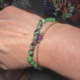 Bracelet Rubis Zoïsite en pierre roulée