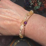Bracelet Citrine en pierre roulée