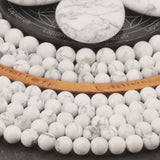 Perles Howlite blanche en pierre naturelle ronde - La Pierre FR
