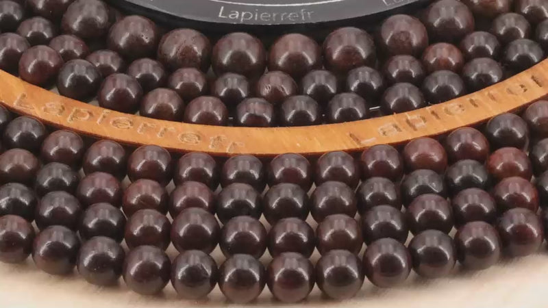 Perles Bois de Santal ronde en 5/6mm, 7/8mm, 9/10mm pour la création de bijoux