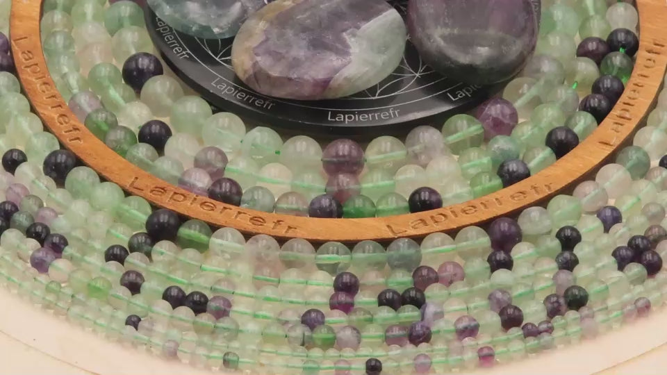 Perles Fluorine en pierre naturelle - Qualité AA+