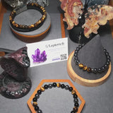 Bracelet Homme Triple Protection : Hématite, Obsidienne & Oeil de Tigre