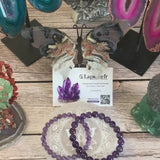 Bracelet Améthyste “Sérénité et Équilibre” en perles de pierre violette sur mesure