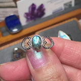Bague Labradorite (Coeur Céleste)