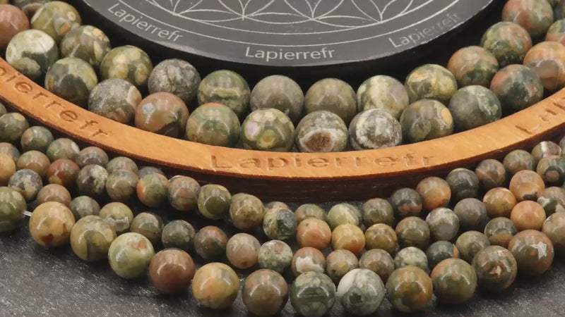 Perles Jaspe Kambaba en pierre naturelle ronde 4/6/8/10 mm de Qualité AA+, pour la création de bijoux et lithothérapie