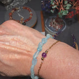 Bracelet Aigue-Marine en pierre roulée