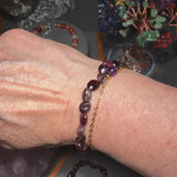 Bracelet Grenat rouge en pierre roulée