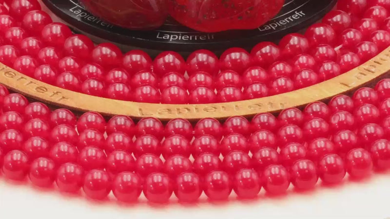 Perle pierre naturelle cornaline rouge ronde en 4/6/8/10mm pour fabrication de bijoux et lithothérapie - La Pierre Fr 