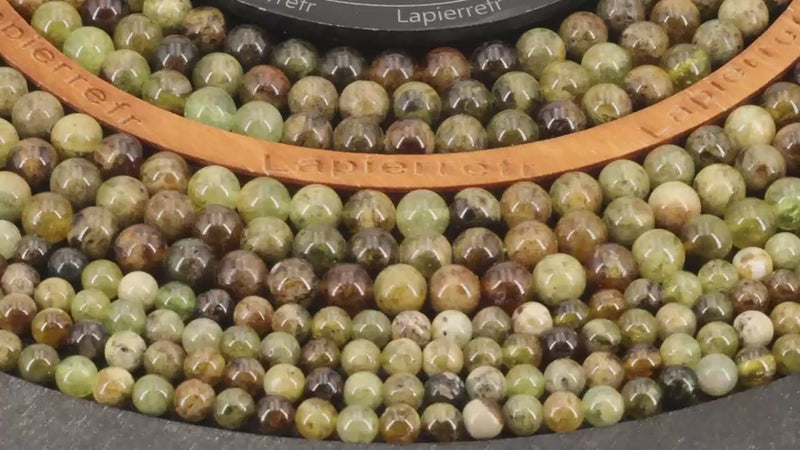 Perles Grenat vert en pierre naturelle ronde 6/8 mm de Qualité AA+, pour la création de bijoux et lithothérapie