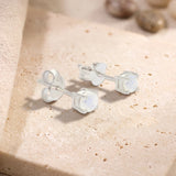 Petites Puces Pierre de Lune Facettée 4 mm, Argent 925 (Pléione)