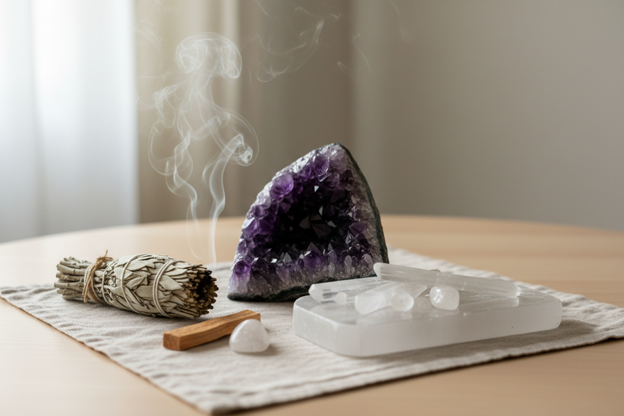 Découvrez nos guides pour purifier, recharger et entretenir vos pierres naturelles avec les méthodes les plus connues en lithothérapie.