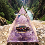 Pyramide Orgonite Cube de Métatron Améthyste, Spiritualité et Élévation