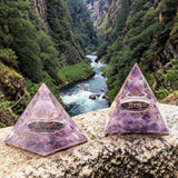 Pyramide Orgonite Cube de Métatron Améthyste, Spiritualité et Élévation