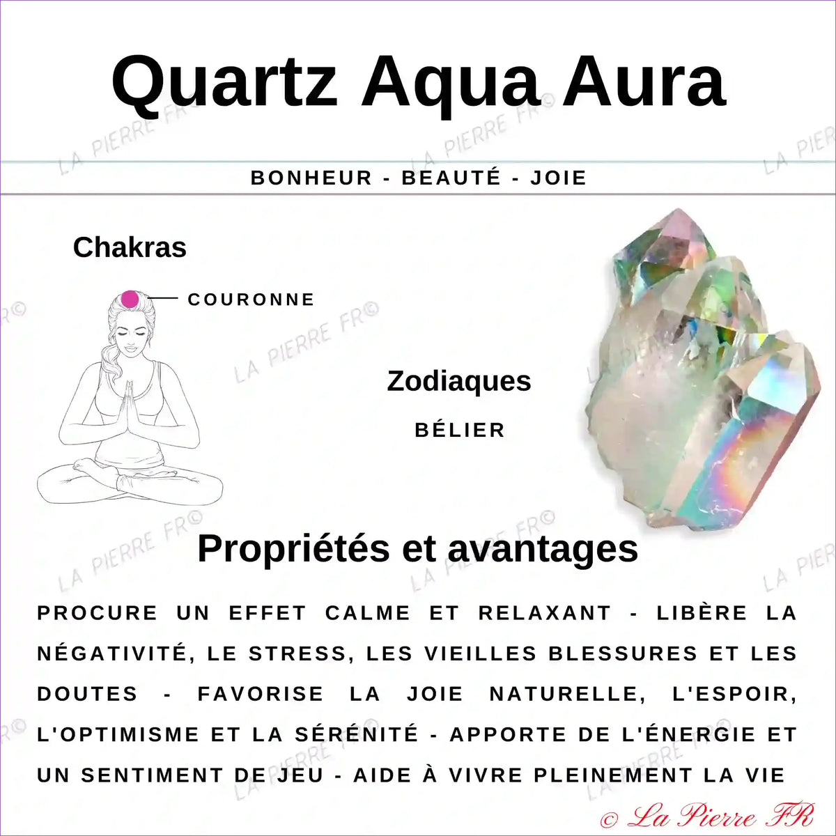 Quartz Aqua Aura - Lot de 2 Pierres Roulées (2-3cm) minéraux