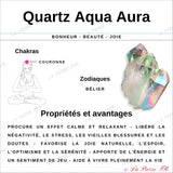 Quartz Aqua Aura - Lot de 2 Pierres Roulées (2-3cm) minéraux