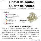Quartz avec Soufre (Brésil) - Lot de 4 Pierres Roulées (2-3cm) minéraux