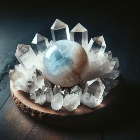 Rechargement de pierres comme le Quartz Rose à la lumière de la lune