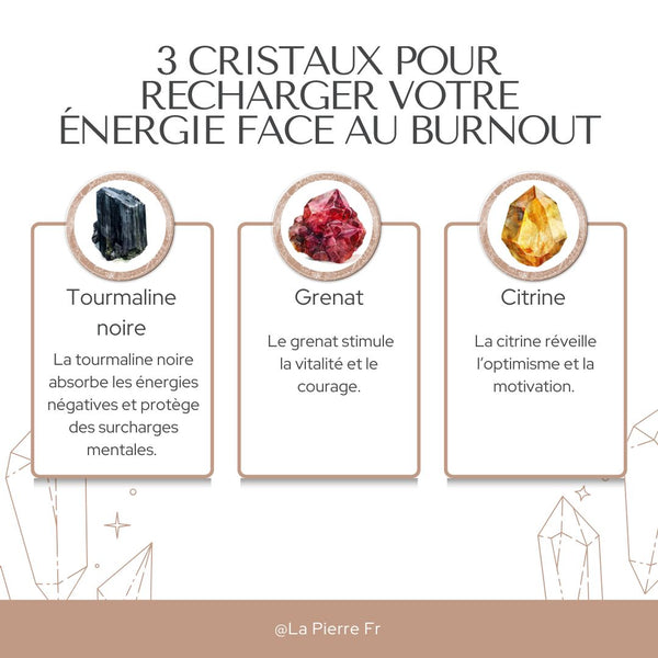 Pierres pour récupérer son énergie en cas de fatigue intense ou burnout.