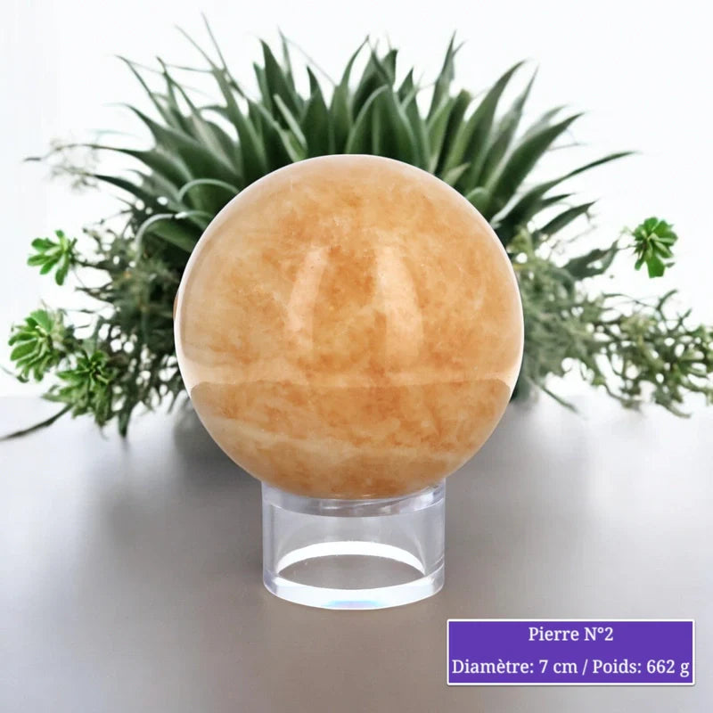 Sphère en Calcite Orange minéraux