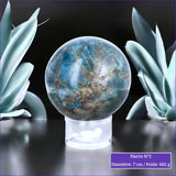 Sphère en Apatite Bleue minéraux