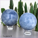 Sphère en Calcite Bleue - Pierre Naturelle de Madagascar