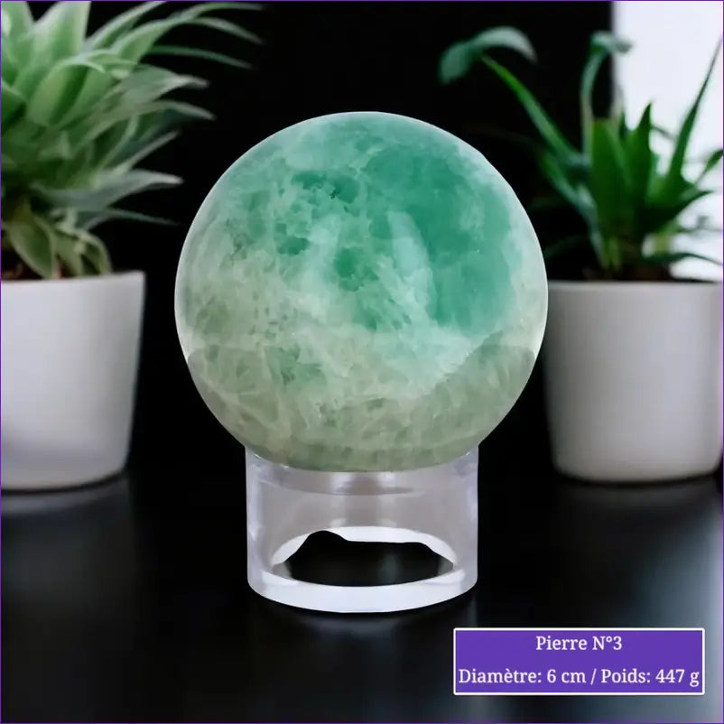 Sphère en Fluorine Verte minéraux