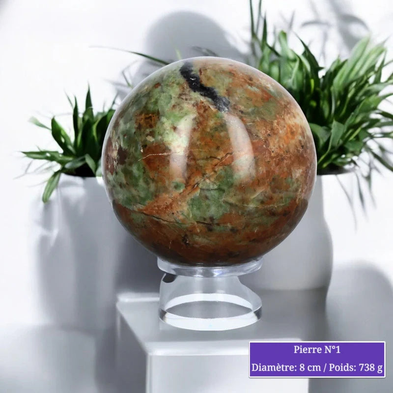 Sphère en Chrysoprase minéraux
