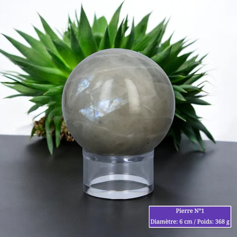Sphère de Garniérite, boule en pierre naturelle vert menthe pour lithothérapie et décoration