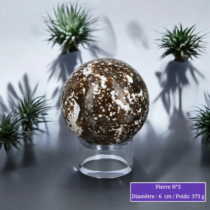 Sphère en Jaspe Orbiculaire minéraux