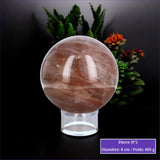 Sphère en Quartz Hématoïde Rouge minéraux