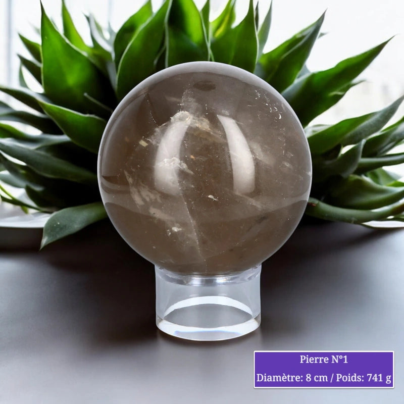 Sphère en Quartz Fumé - Boule en pierre naturelle
