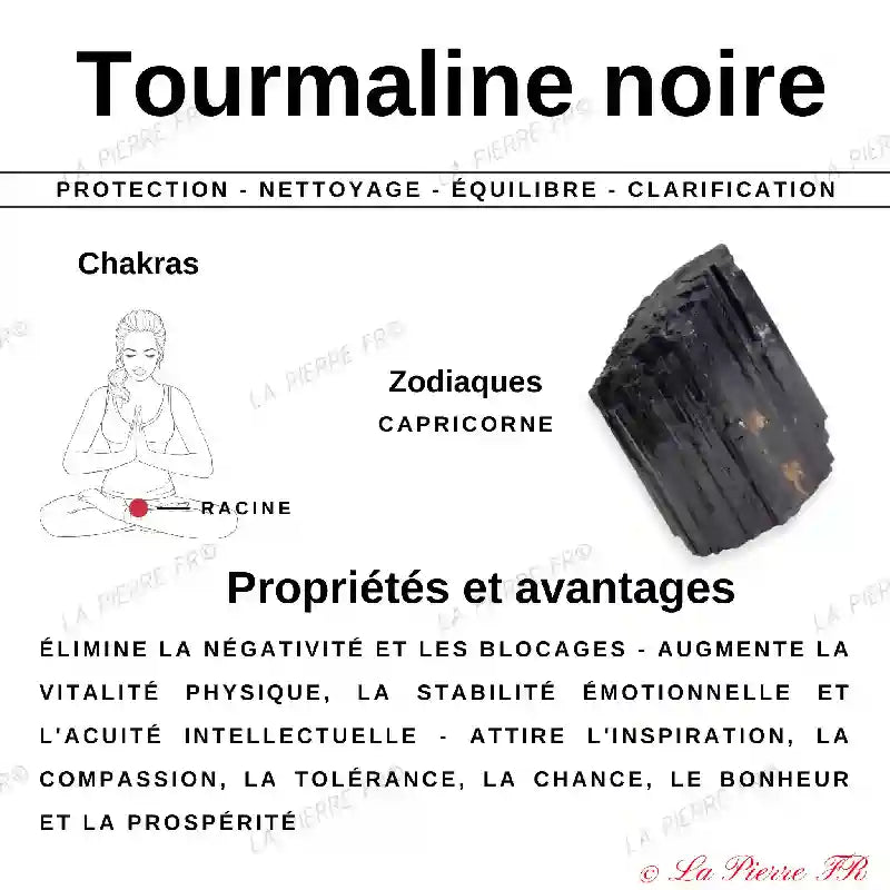 Tourmaline Noire (Brésil) - Lot de 4 Pierres Roulées (1.5-2cm) minéraux