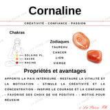 Pendentif pierre Cornaline (roulée & percée)