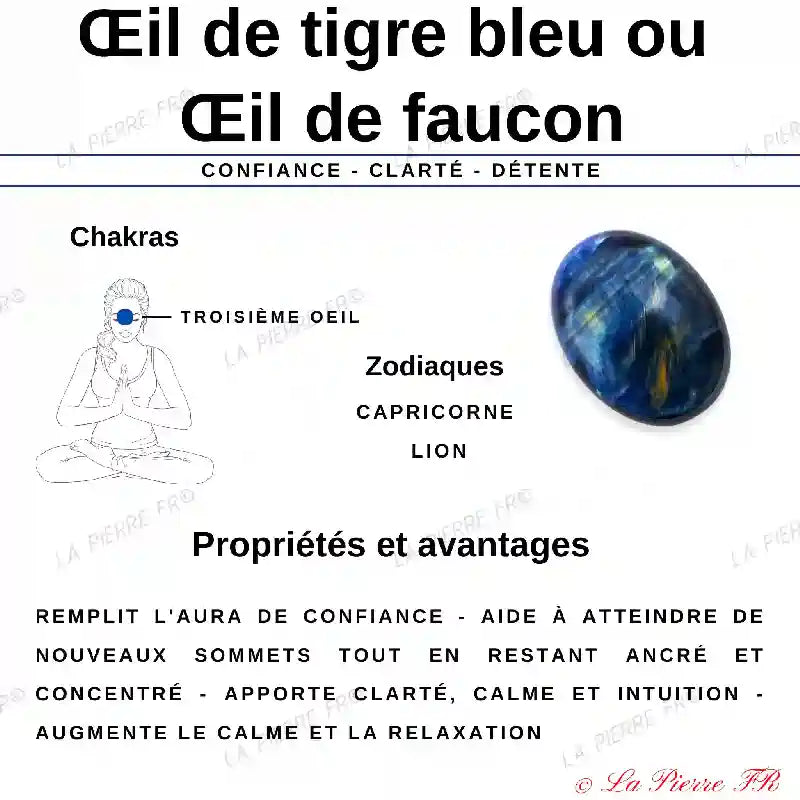Oeil de Faucon (Afrique du Sud) - Lot de 4 Pierres Roulées (2-3cm)