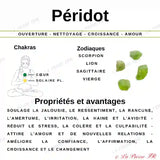 Bague Péridot en argent rhodié (Abyssale) bague et pierre