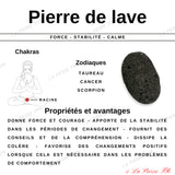 Bracelet homme en perles Onyx noir & Pierre de lave