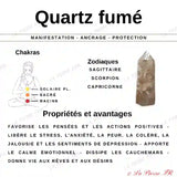 Pendentif pierre Quartz fumé (roulée & percée)