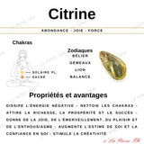 Pendentif pierre Citrine (roulée & percée)