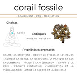 Bracelet Corail fossile “Apaisement et Méditation” en perles de pierre naturelle ronde sur mesure