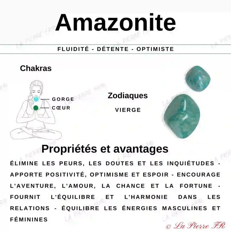 vertus et propriétés lithothérapie de la pierre amazonite – chakras gorge et cœur