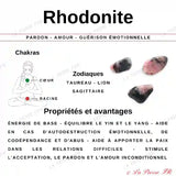 Pendentif Rhodonite Naturelle Forme Goutte pendentif pierre rhodonite