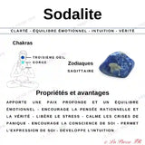Pendentif Sodalite Naturelle Forme Goutte pendentif pierre sodalite
