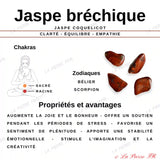 Bracelet Jaspe Bréchique “Clarté et Équilibre” en perles de pierre naturelle ronde sur mesure