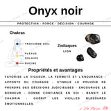 Bracelet boule homme en perles Onyx noir & Œil de Tigre